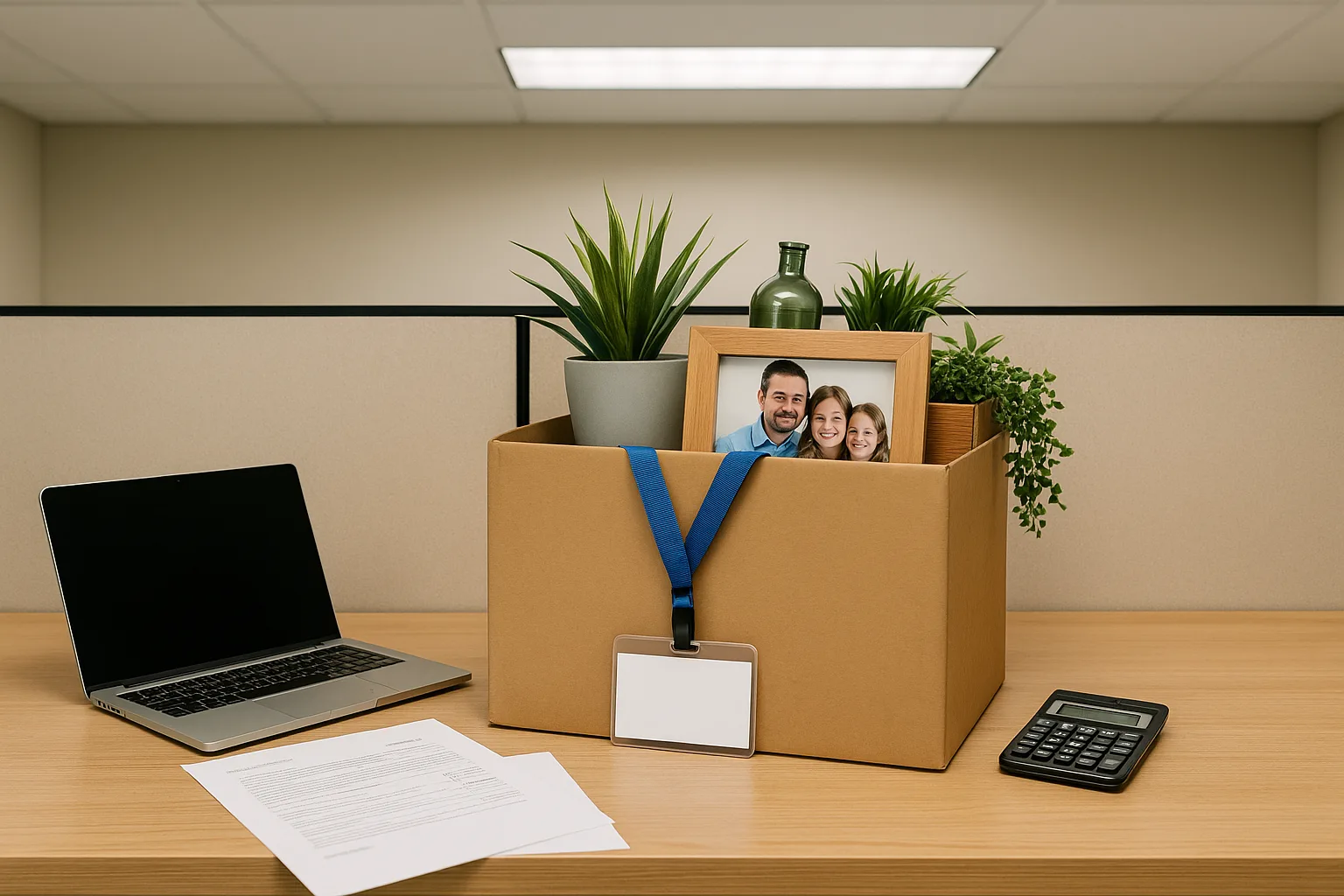 Cumulative AI layoff counter reaching 80,000 positions with industry breakdown bar chart